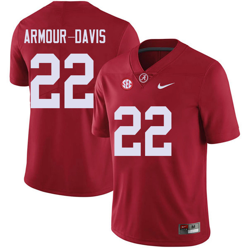 Men #22 Jalyn Armour-Davis Alabama Crimson Tide College Football Jerseys Sale-Red